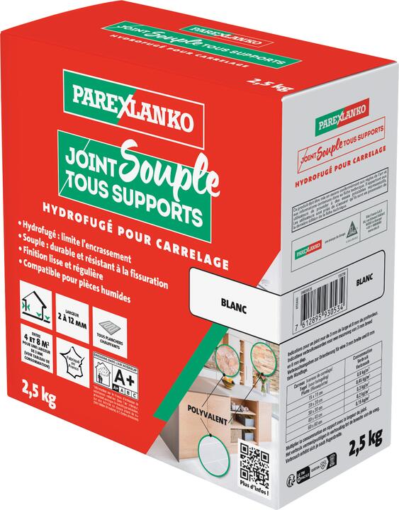 JOINT SOUPLE TOUS SUPPORTS BLANC  2.5KG